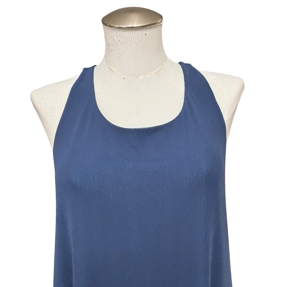 Oiselle Sz 10 Blue Mio Mesh Mini Dress Sleeveless Athletic Comfort Lightweight - Picture 3 of 16
